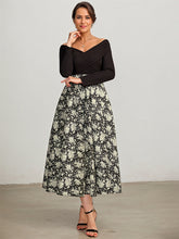 A-line Off the Shoulder Tea-Length Jacquard Chiffon Mother of the Bride Dress With Pleated